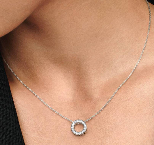 Collar pave círculo