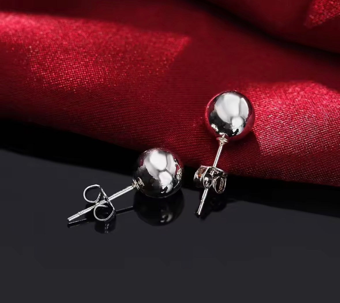Aros esfera plata