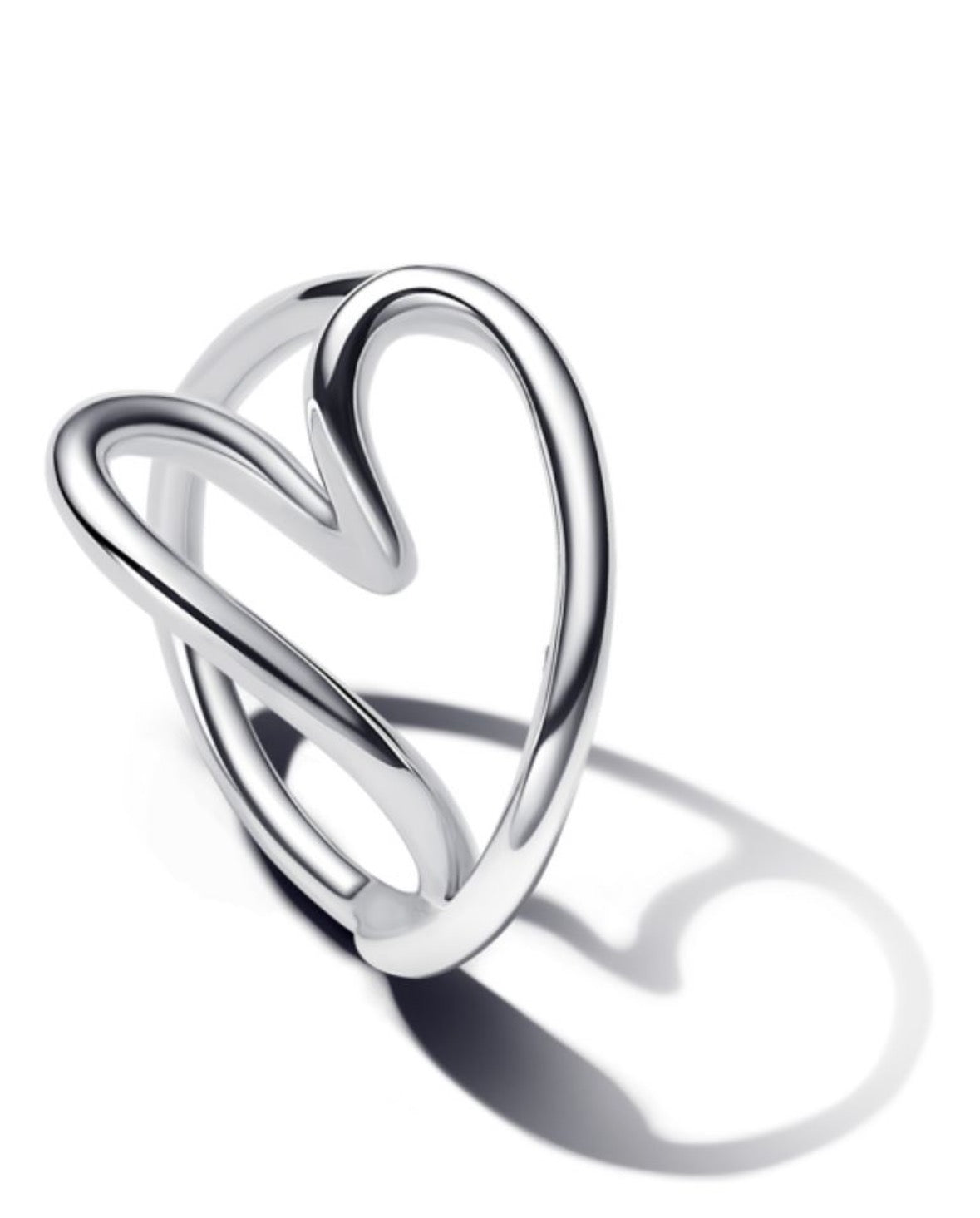 Anillo corazón orgánico plata