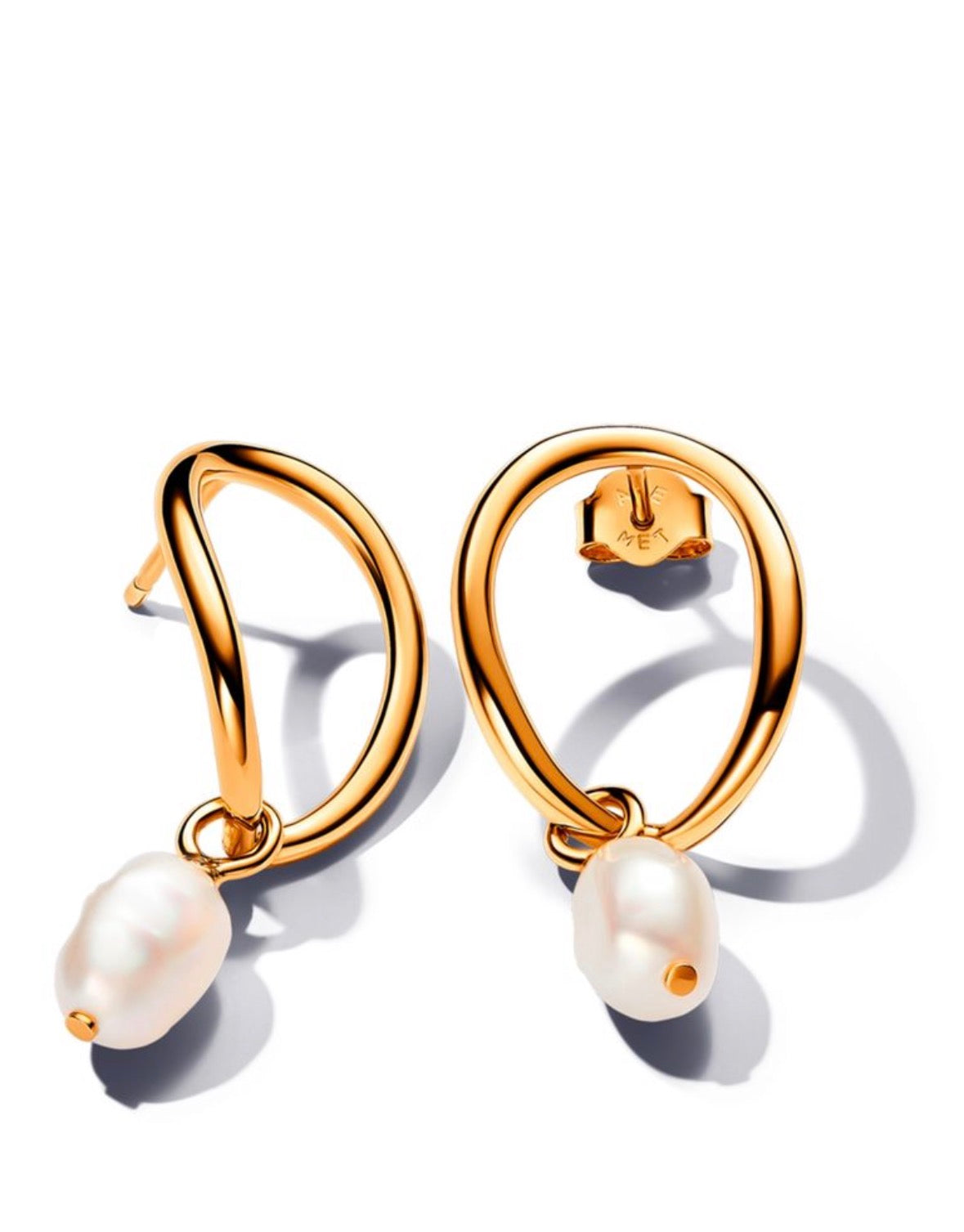 Aros orgánico perla dorada