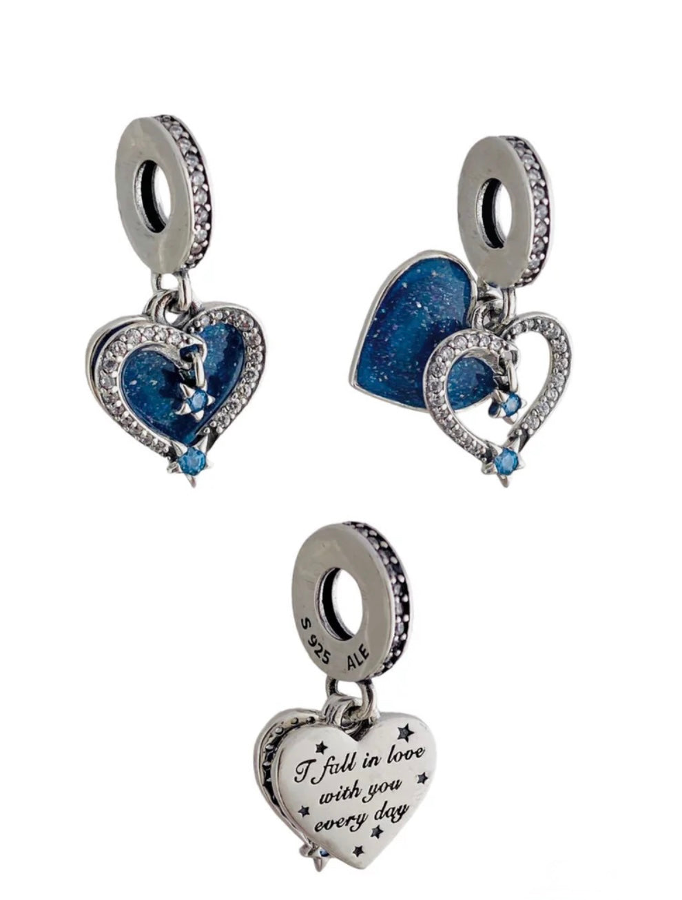 Corazón azul estrella