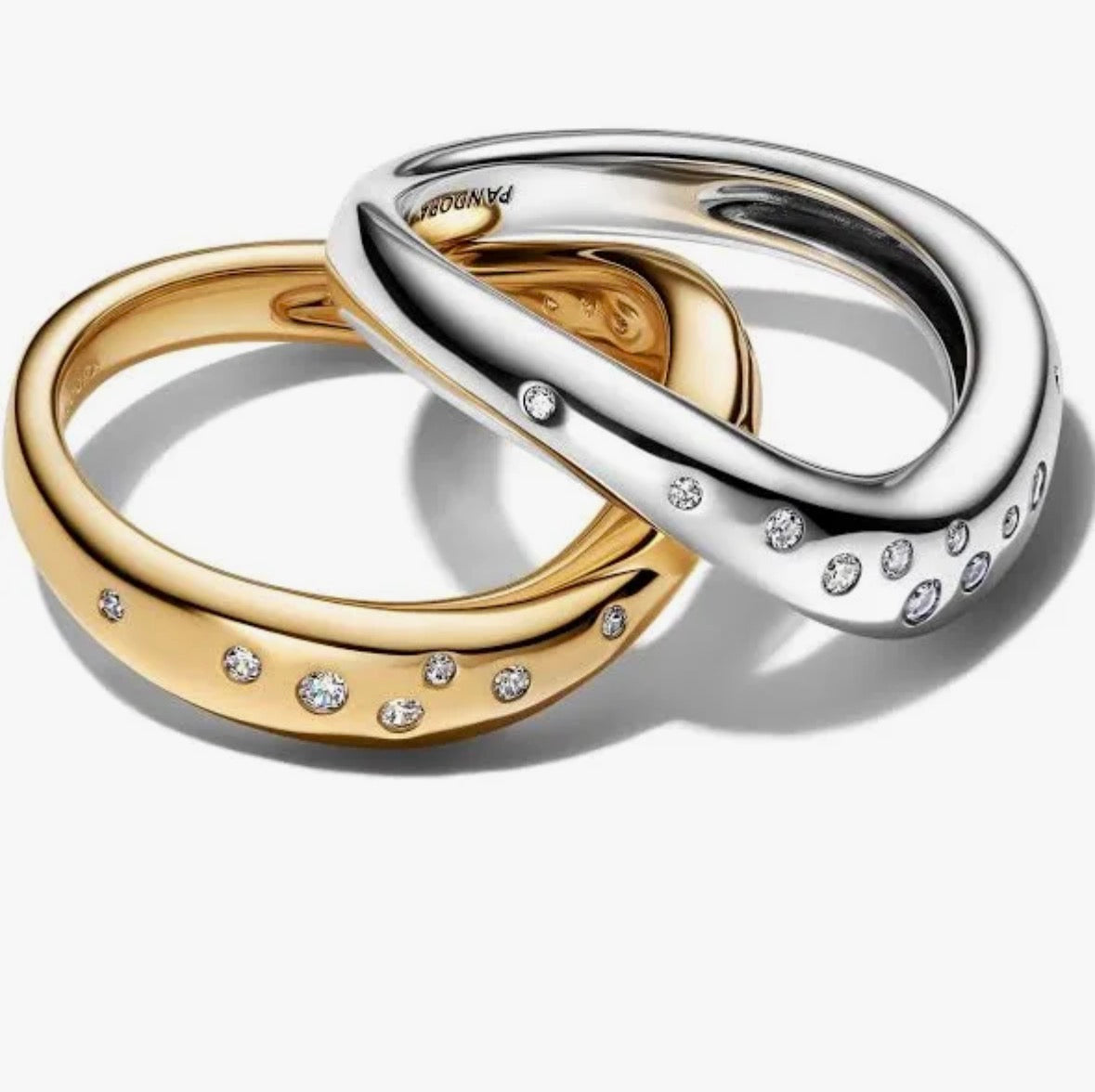 Anillos apilables plata dorado