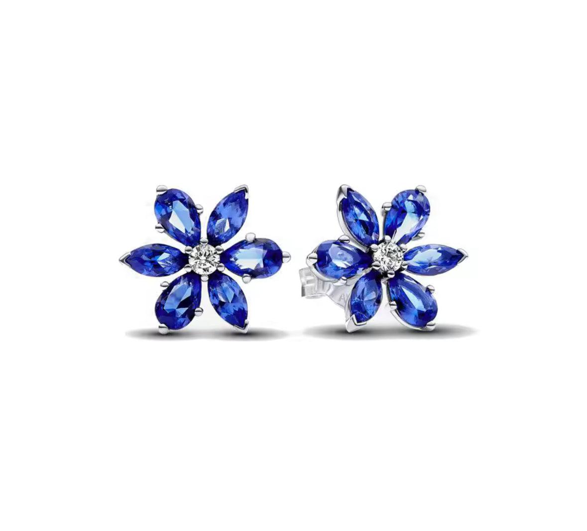 Aros flor azul