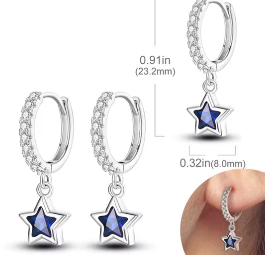 Aros estrella azul