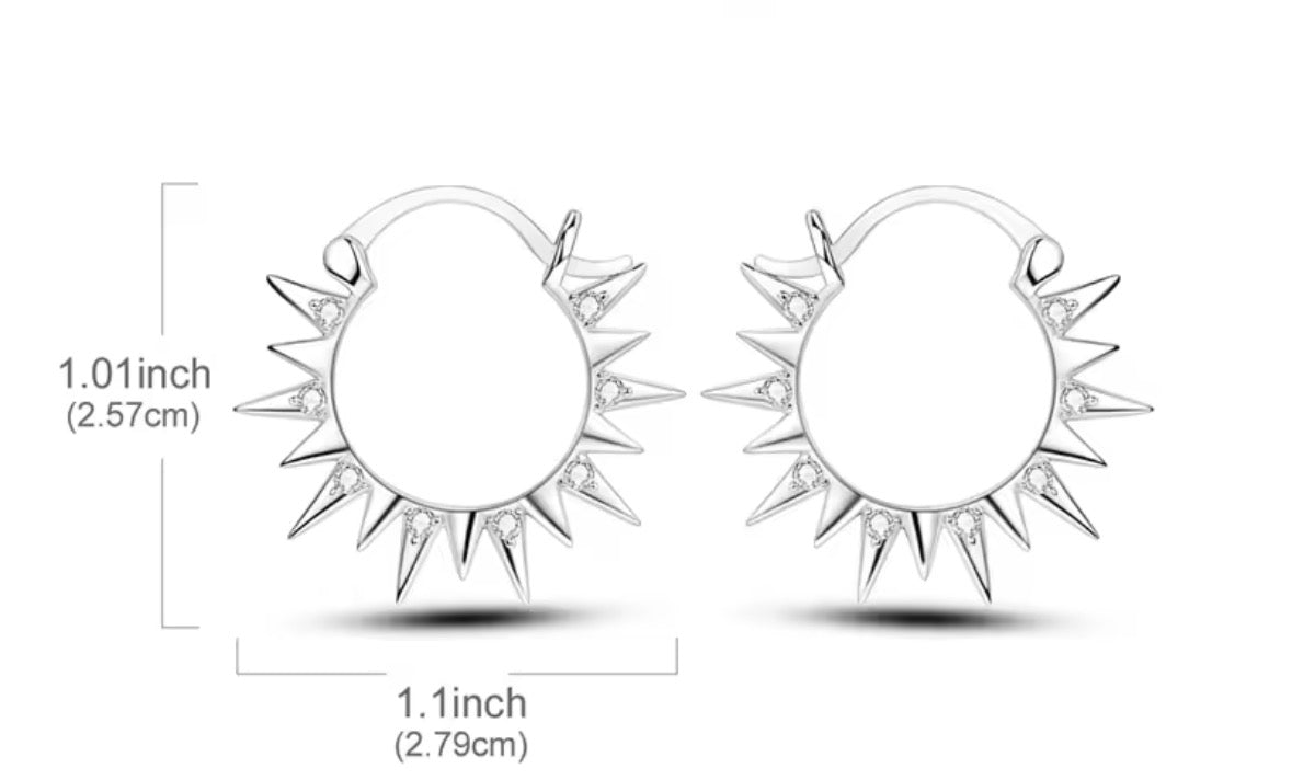 Aros sol plata