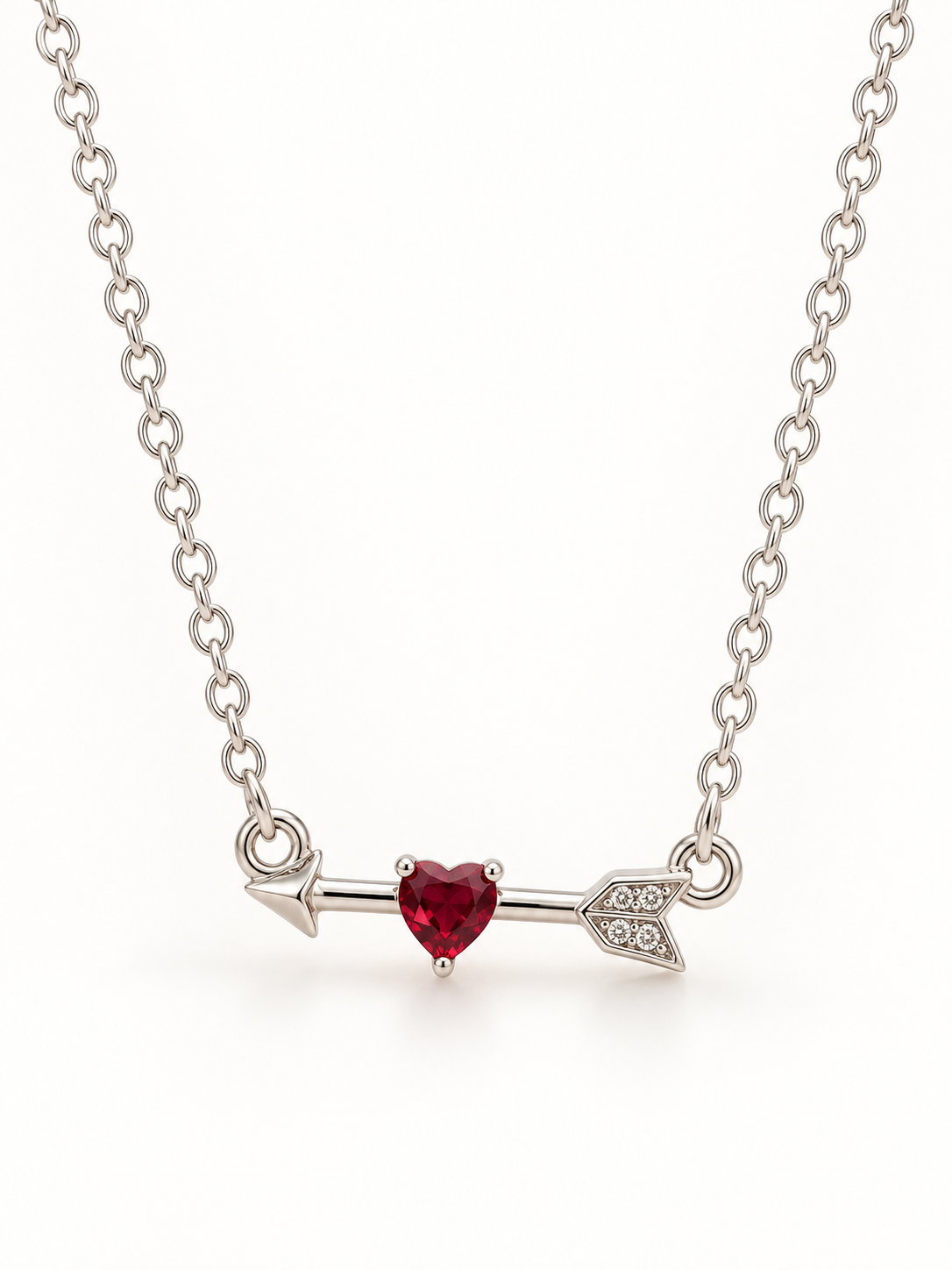 Collar corazón flecha