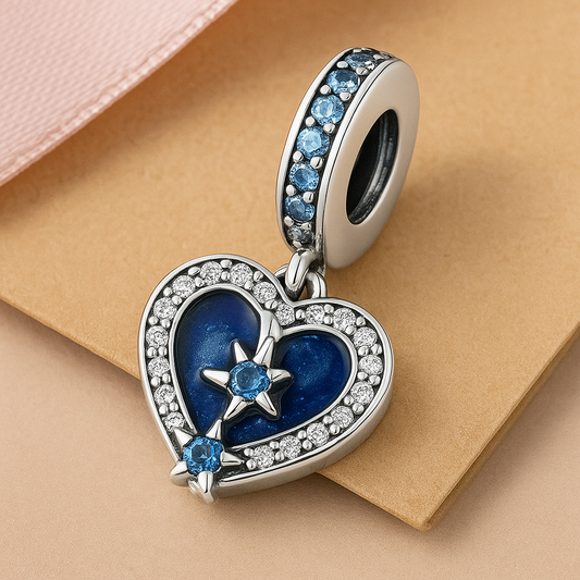 Corazón azul estrella