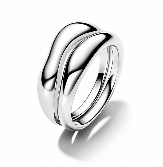 Anillo dúo plata