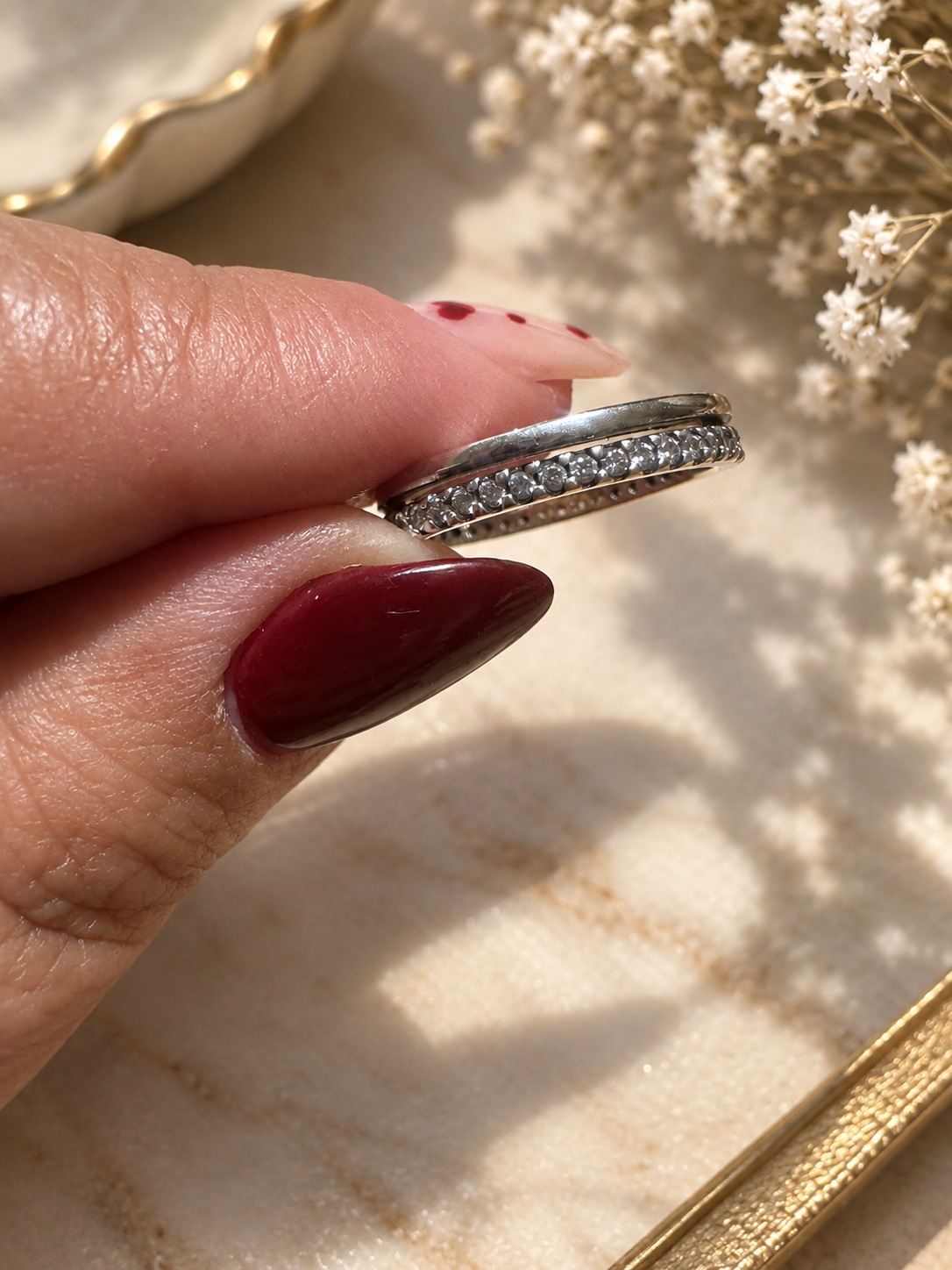 Anillo doble plata