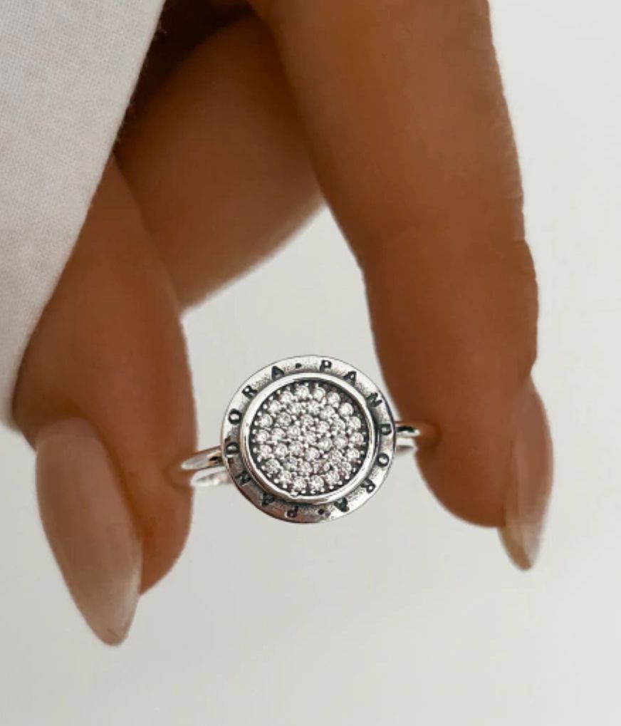 Anillo logo circones plata