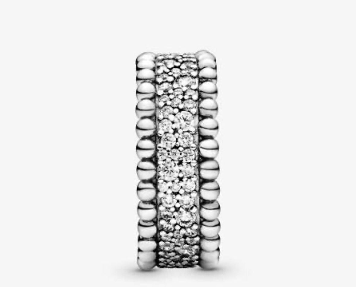 Anillo dobles esfera circones