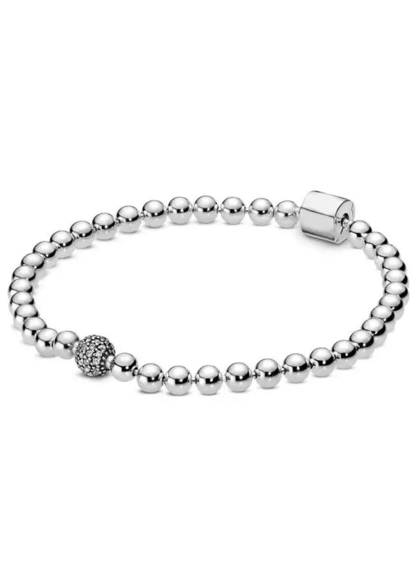 Pulsera pelotitas Plata