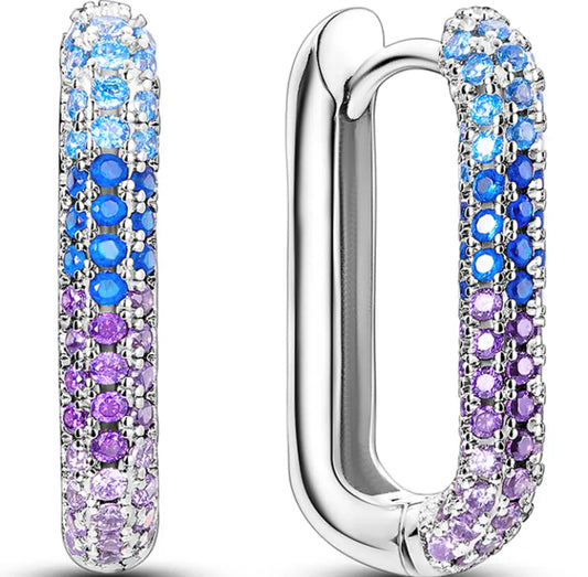 Rectangular celeste azul lila